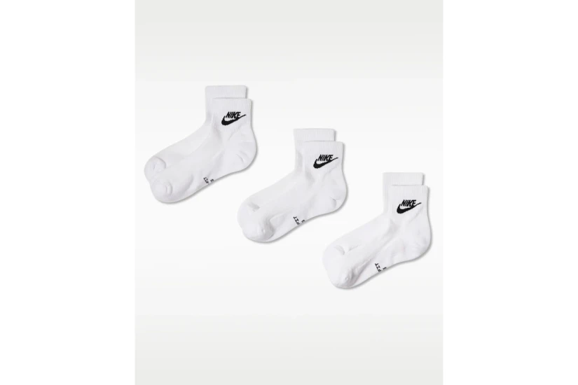 Nike Everyday Elevated Unisex Κοντές Κάλτσες Λευκές 3 Ζευγάρια
