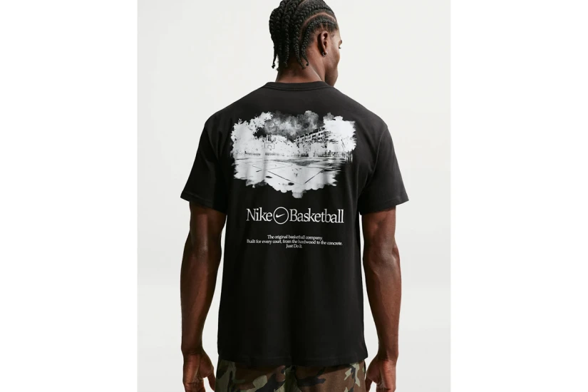 Nike Basketball Ανδρικό Κοντομάνικο T-Shirt Μαύρο, Λευκό
