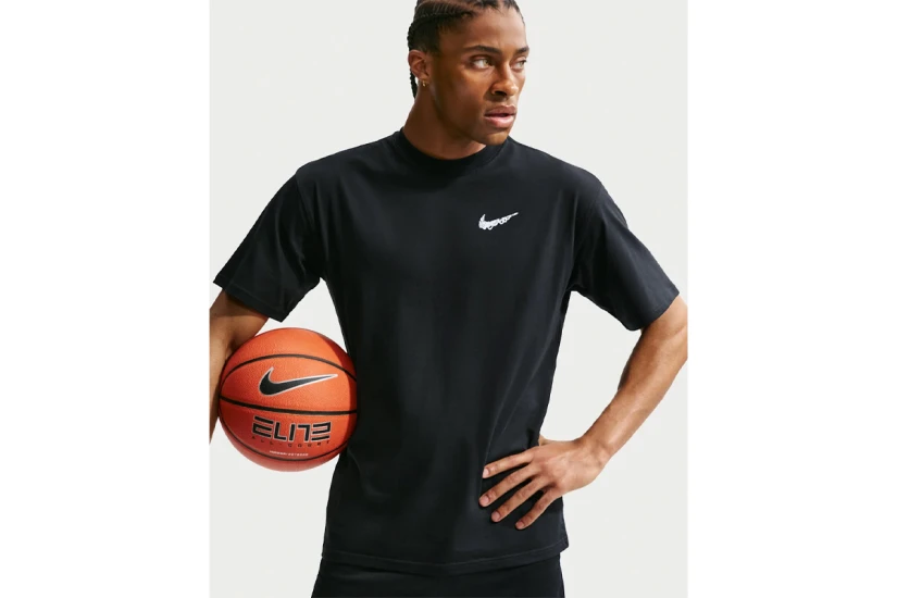 Nike Basketball Ανδρικό Κοντομάνικο T-Shirt Μαύρο, Λευκό, Γκρι