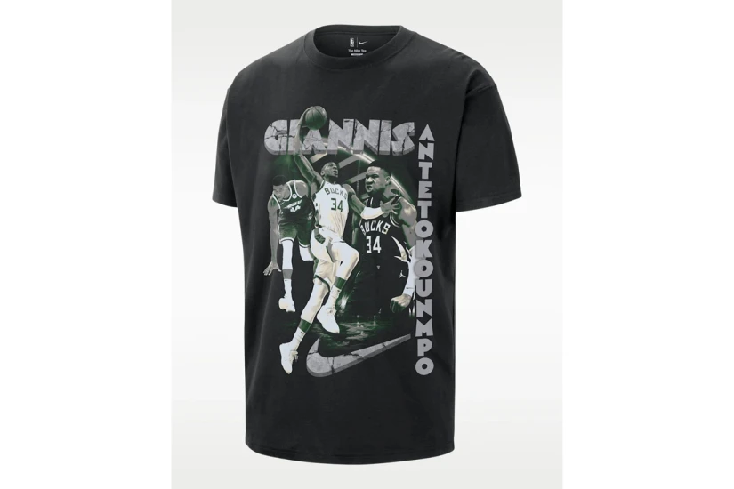 Nike NBA Giannis Antetokounmpo Ανδρικό Κοντομάνικο T-Shirt Μαύρο