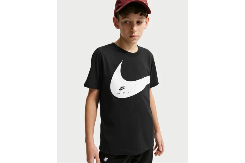 Nike Sportswear Club Παιδικό Κοντομάνικο T-Shirt Μαύρο, Λευκό