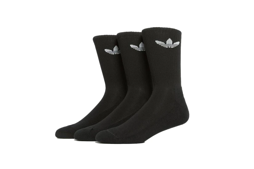 Adidas Originals Trefoil Cushion Crew Mid Cut Κάλτσες Μαύρες 