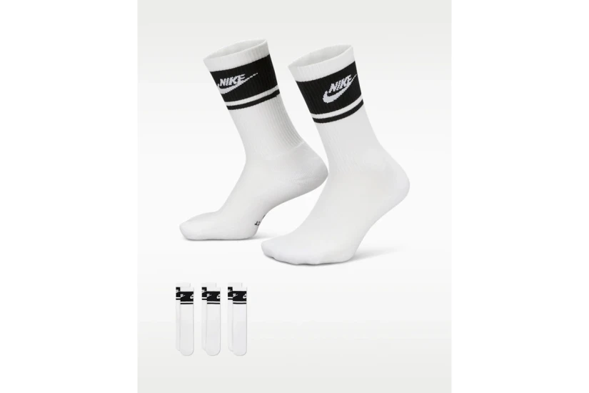 Nike Everyday Elevated Κάλτσες μέχρι τη Γάμπα Λευκές 3 Ζευγάρια