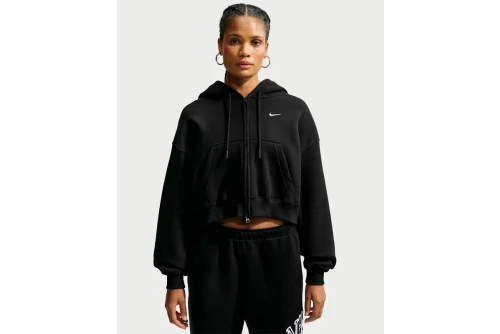 Nike Studio Fleece Oversized Cropped Ζακέτα Βαμβακερή Γυναικεία (IM8499 001)