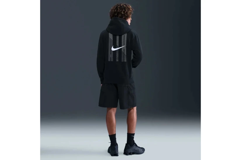 Nike Air Ανδρικό Φούτερ με Κουκούλα Μαύρο, Γκρι Σκούρο, Λευκό
