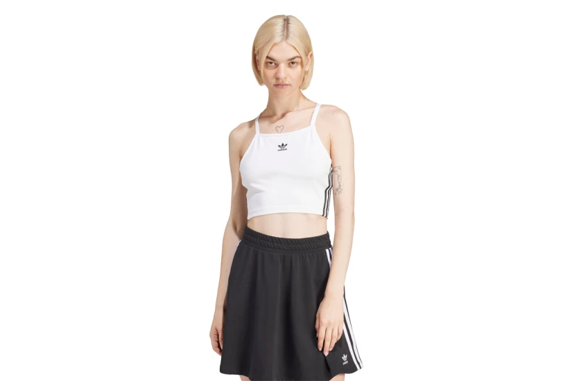 Adidas Originals Adicolor 3-Stripes Αμάνικη Crop Top Μπλούζα