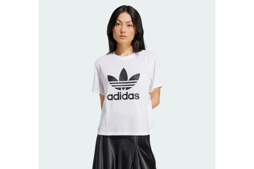 Adidas Originals Adicolor Trefoil Boxy Κοντομάνικο T-Shirt Λευκό