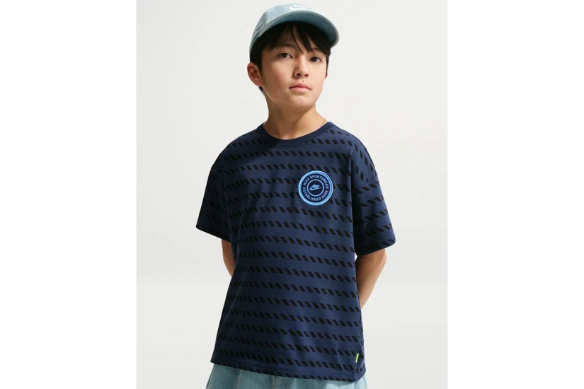 Nike Sportswear Max90 Παιδικό Κοντομάνικο T-Shirt Μπλε Σκούρο, Μαύρο, Γαλάζιο
