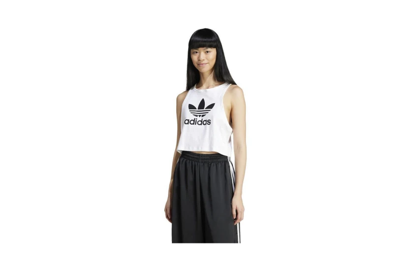 Adidas Originals Trefoil Tank Γυναικεία Αμάνικη Crop Top Μπλούζα