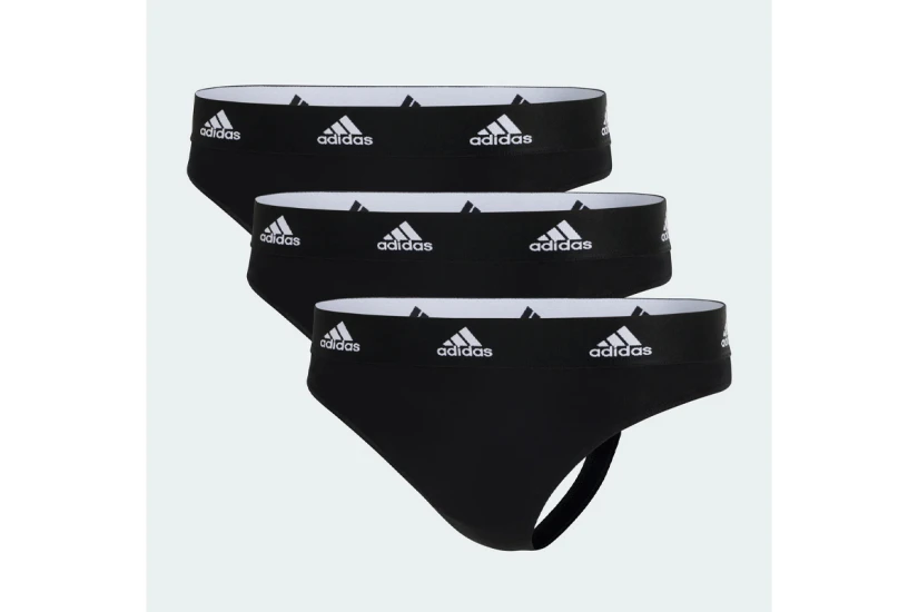 Adidas Performance Γυναικείο Εσώρουχο String Μαύρο 3 Τεμάχια