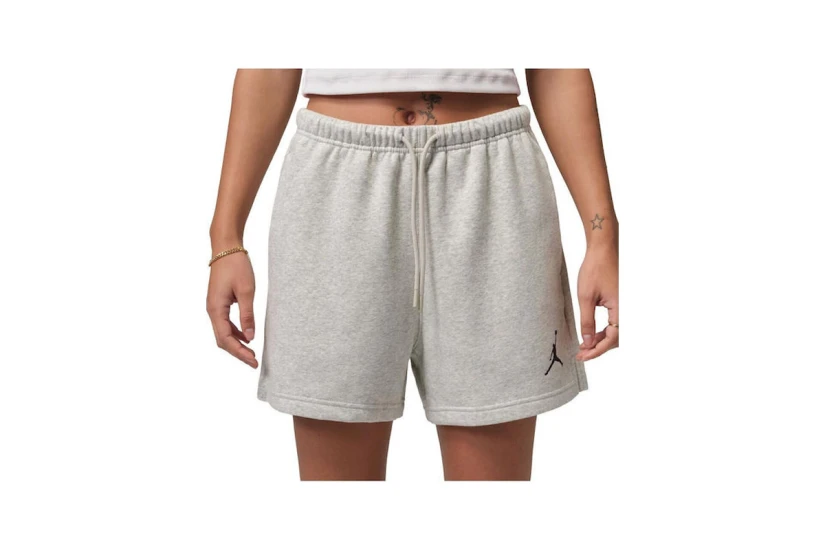 Jordan Jumpman Fleece Γυναικείο Αθλητικό Σορτς Γκρι, Μαύρο