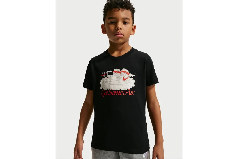 Nike Sportswear Παιδικό Κοντομάνικο T-Shirt Μαύρο, Εκρού, Κόκκινο