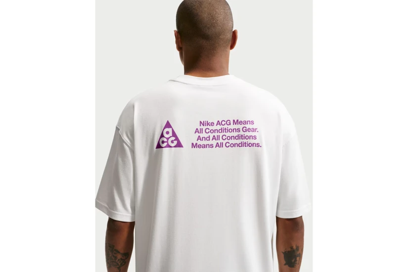 Nike ACG Dri-FIT Ανδρικό Κοντομάνικο T-Shirt Λευκό, Βιολετί