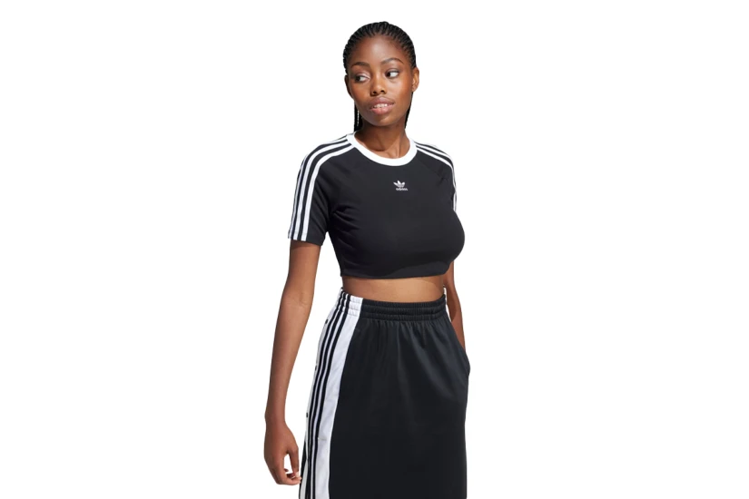 Adidas Originals 3-Stripes Baby Tee Κοντομάνικη Crop Top Μπλούζα
