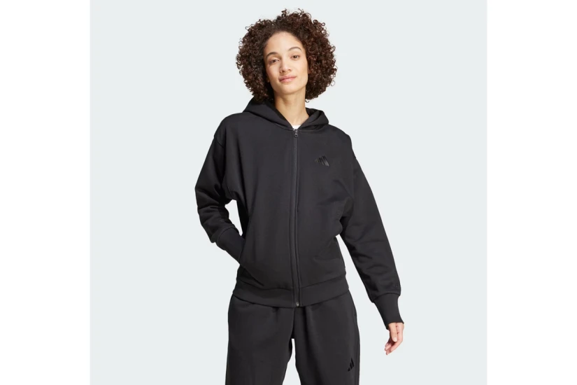Adidas All SZN Fleece Γυναικεία Βαμβακερή Ζακέτα με Κουκούλα