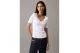 Calvin Klein Slim Ribbed V-Neck Γυναικείο Κοντομάνικο T-Shirt