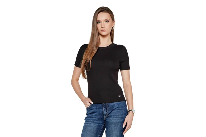 Calvin Klein Γυναικείο Κοντομάνικο T-Shirt Μαύρο