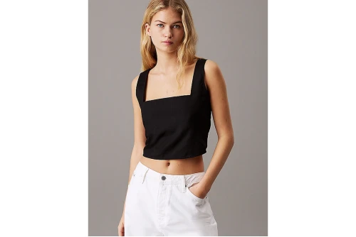 Calvin Klein Crop Top Αμάνικο Γυναικείο (J20J225347 BEH)