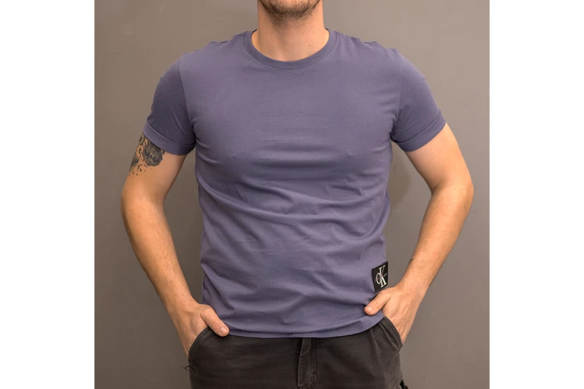 Calvin Klein Cotton Badge Ανδρικό Κοντομάνικο T-Shirt Ραφ