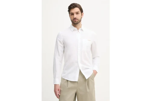 Calvin Klein Linen Cotton Πουκάμισο Μακρυμάνικο Ανδρικό (J30J327295 YAF)
