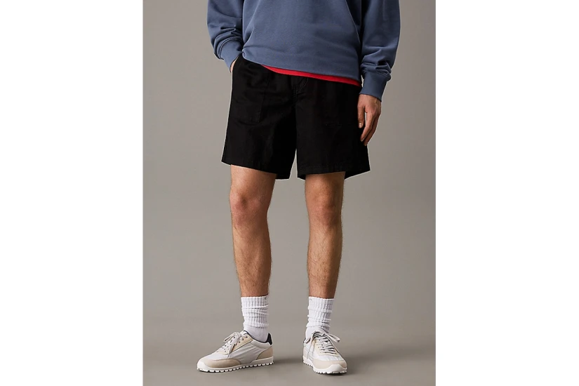 Calvin Klein Cotton Linen Twill Ανδρικό Σορτς Μαύρο