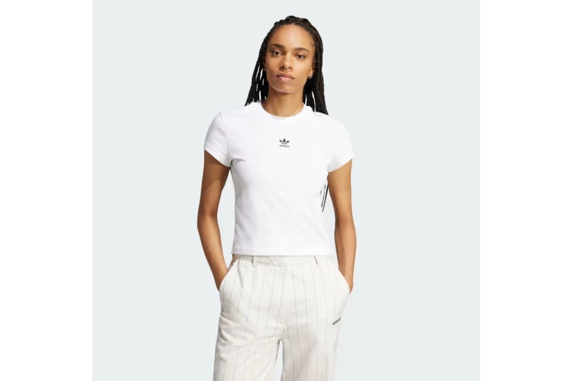 Adidas Originals Essentials Slim Γυναικείο Κοντομάνικο T-Shirt Λευκό