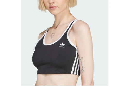 Adidas Originals Adicolor 3-Stripes Crop Top Αμάνικο Γυναικείο (JD4612)