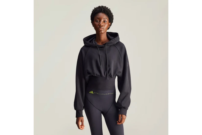 Adidas by Stella McCartney Γυναικείο Φούτερ με Κουκούλα Μαύρο