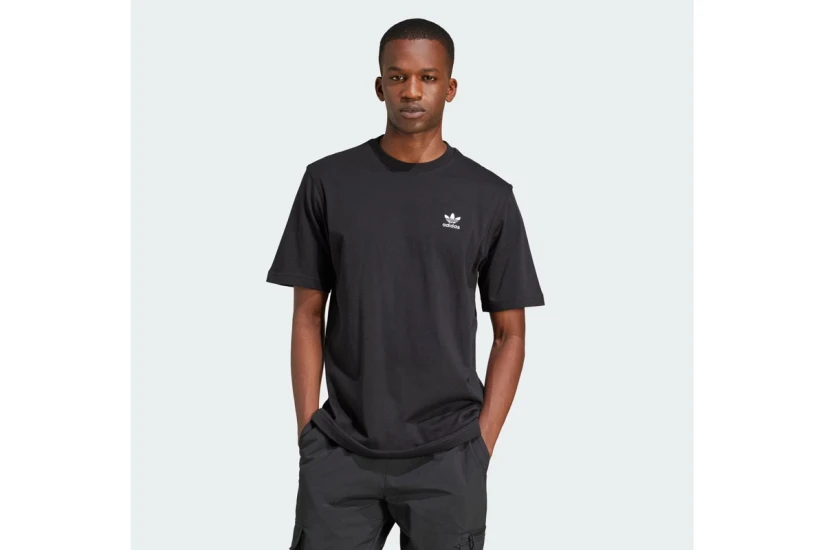 Adidas Originals Trefoil Essentials Ανδρικό Κοντομάνικο T-Shirt Μαύρο
