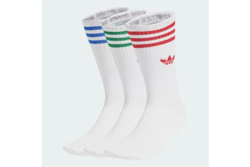Adidas Originals Solid Crew Κάλτσες Ψηλές 3 Ζευγάρια (JJ1984)