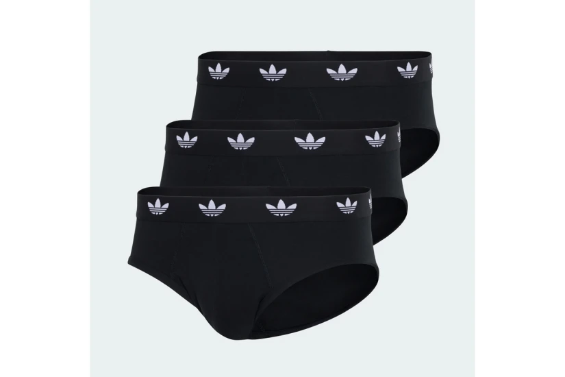 Adidas Originals Brief Ανδρικά Εσώρουχα Σλιπ Μαύρα 3 Τεμάχια