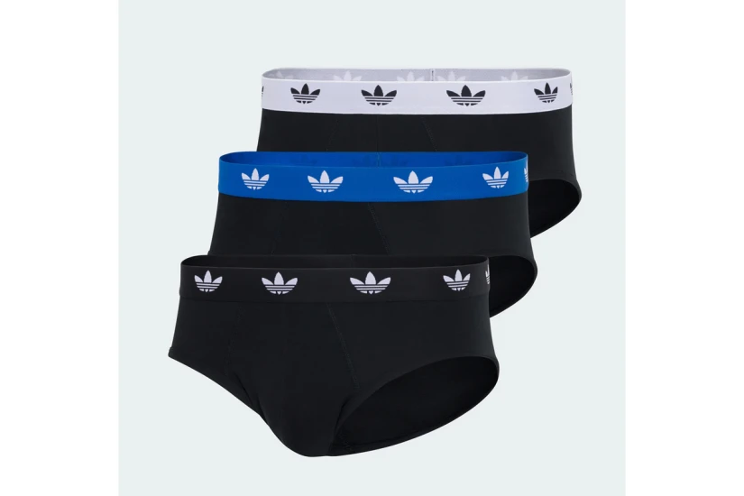 Adidas Originals Brief Ανδρικά Εσώρουχα Σλιπ Μαύρα 3 Τεμάχια