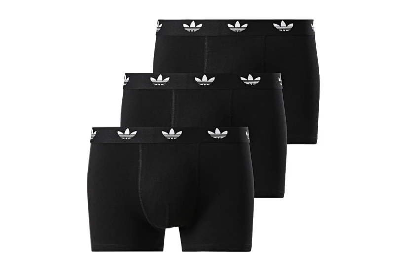 Adidas Originals Comfort Flex Cotton Ανδρικά Εσώρουχα Μπόξερ Μαύρα 3 Τεμάχια