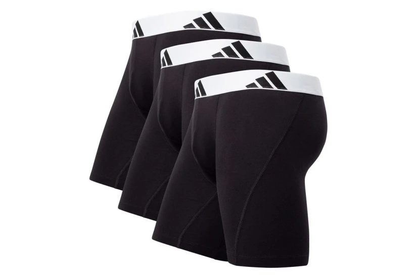 Adidas Performance Active Flex Cotton Ανδρικά Boxer Εσώρουχα Μαύρα, Λευκά 3 Τεμάχια