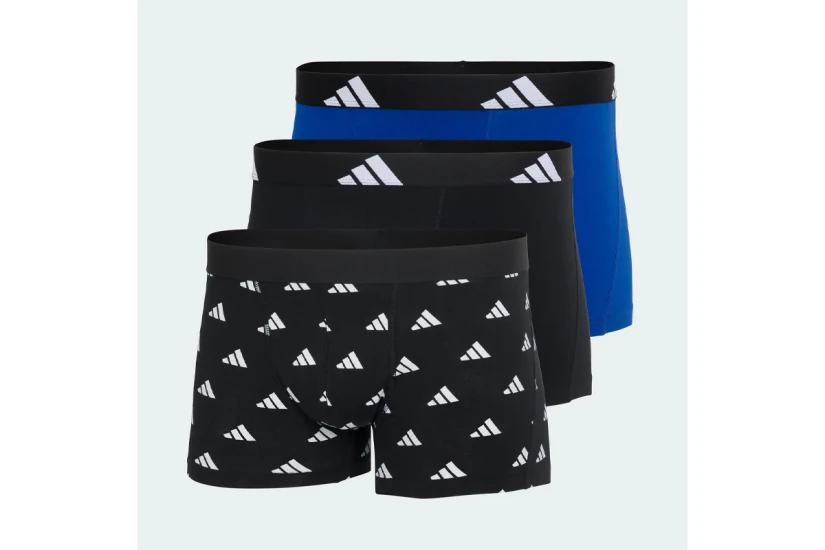 Adidas Performance Ανδρικά Εσώρουχα Μπόξερ Μαύρα, Μπλε 3 Τεμάχια