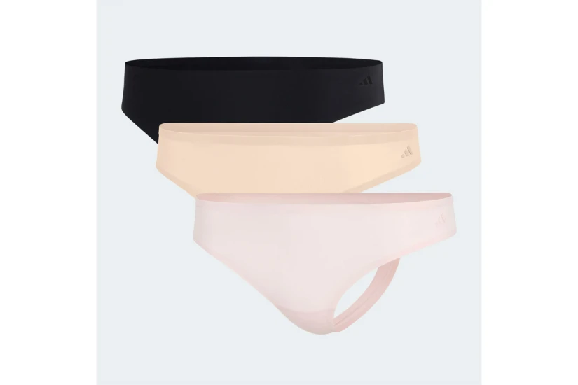 Adidas Performance Active Light Flex Γυναικεία Εσώρουχα String Μαύρο, Μπεζ, Ροζ 3 Τεμάχια