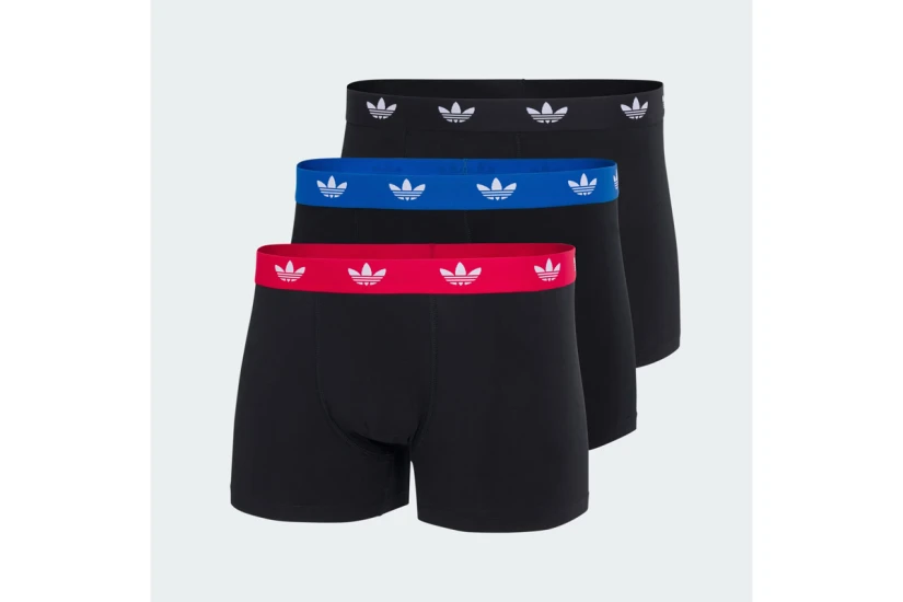 Adidas Originals Comfort Flex Cotton Ανδρικά Εσώρουχα Μπόξερ Μαύρα, Κόκκινα, Μπλε 3 Τεμάχια
