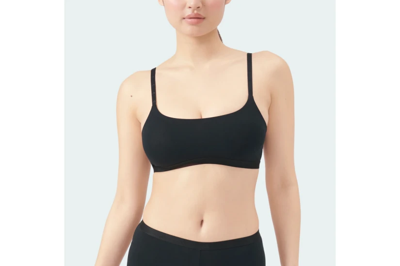 Adidas Performance Active Essentials Cotton Γυναικείο Bralette Μαύρο