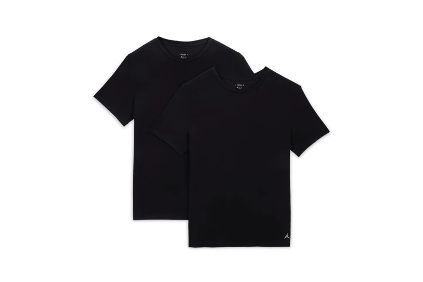 Jordan Flight Cotton Stretch Κοντομάνικο T-Shirt Μαύρο 2 Τεμάχια