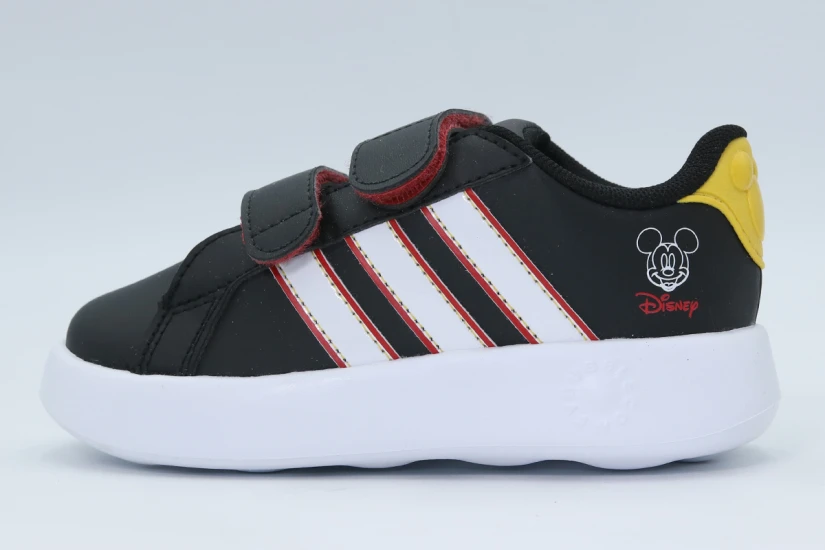 Adidas x Disney Mickey Mouse Grand Court Βρεφικά Sneakers Μαύρα, Λευκά
