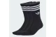 Adidas Originals 3-Stripes Ψηλές Κάλτσες Μαύρες 3 Ζευγάρια
