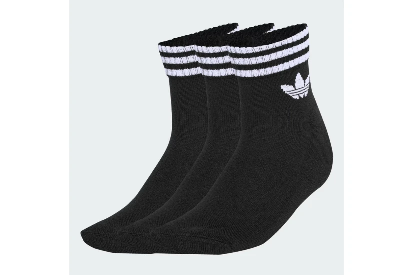 Adidas Originals 3-Stripes Κοντές Κάλτσες Μαύρες 3 Ζευγάρια