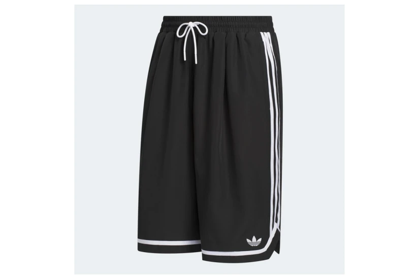 Adidas Originals Basketball Long Ανδρική Μπασκετική Βερμούδα Μαύρη, Λευκή