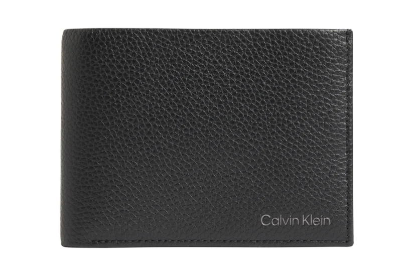 Calvin Klein Leather Rfid Billfold Ανδρικό Πορτοφόλι Μαύρο