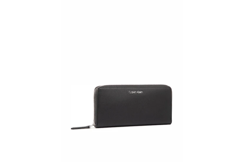 Calvin Klein Large Rfid Zip Around Γυναικείο Πορτοφόλι Μαύρο