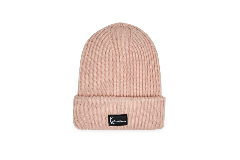 Karl Kani Woven Signature Cozy Χειμερινό Σκουφάκι Ροζ
