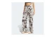 Adidas Originals Satin Wide Leg Γυναικείο Παντελόνι Φόρμας Εκρού, Καφέ