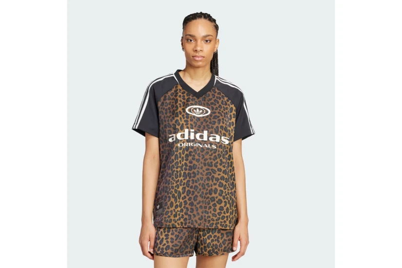 Adidas Originals Satin Jersey Γυναικείο Κοντομάνικο T-Shirt Μαύρο, Καφέ, Εκρού