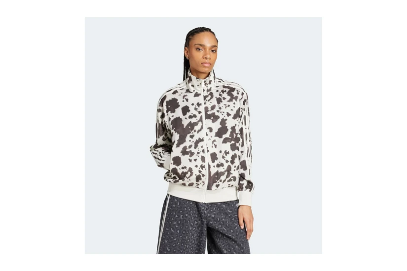 Adidas Originals Satin Γυναικεία Πολυεστερική Ζακέτα Εκρού, Καφέ