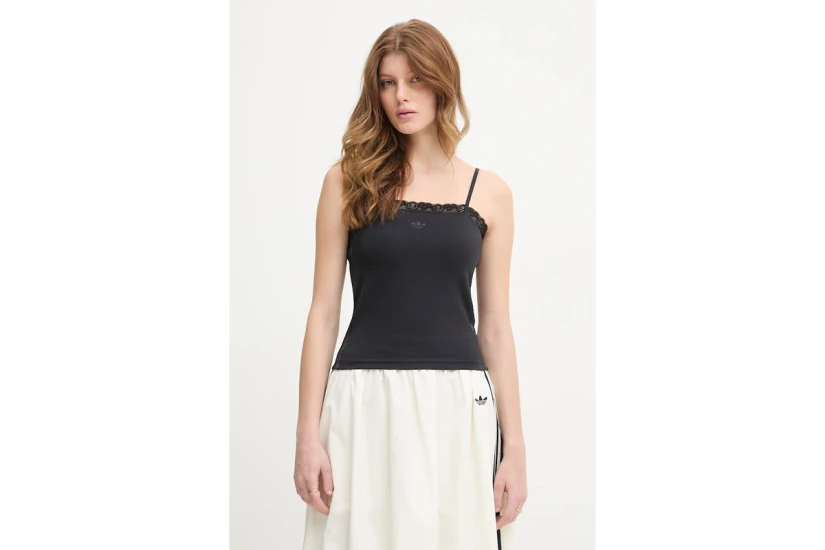 Adidas Originals Lace Γυναικείο Αμάνικο Top Μαύρο